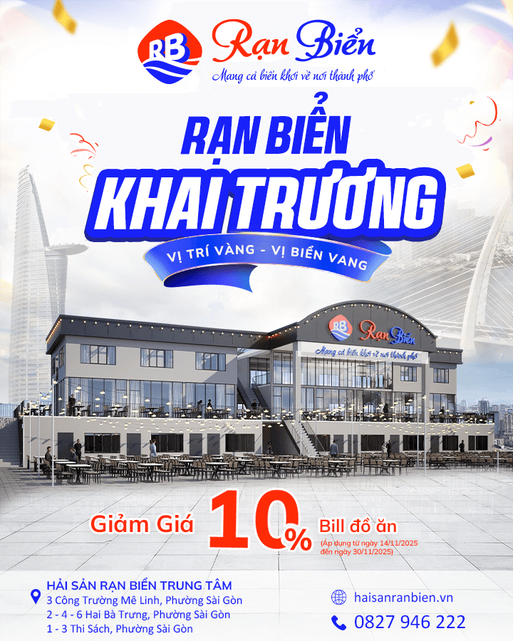 Rạn Biển Trung Tâm Khai Trương 14/11/2025